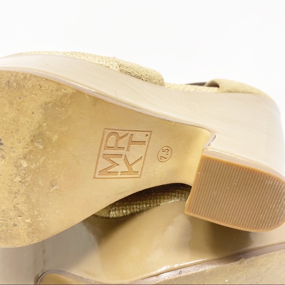 MRKT Market Lauren Heels Platform Tan Woven 7.5 - Picture 10 of 17